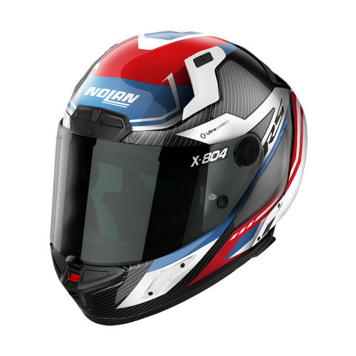 NOLAN X-804 RS FULL FACE MAVEN CARBON RED WHITE BLUE 16 XS