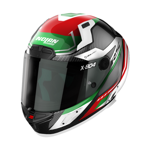 NOLAN X-804 RS FULL FACE MAVEN CARBON RED WHITE GREEN 17 XXS