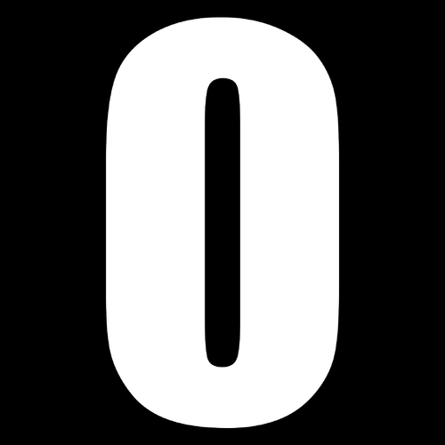 WHITES RACE NUMBER - WHITE #0 (10 PACK)