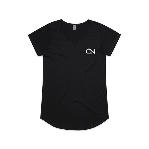 ON2CREW WOMENS SOCIAL RIDERS BLACK TEE XS