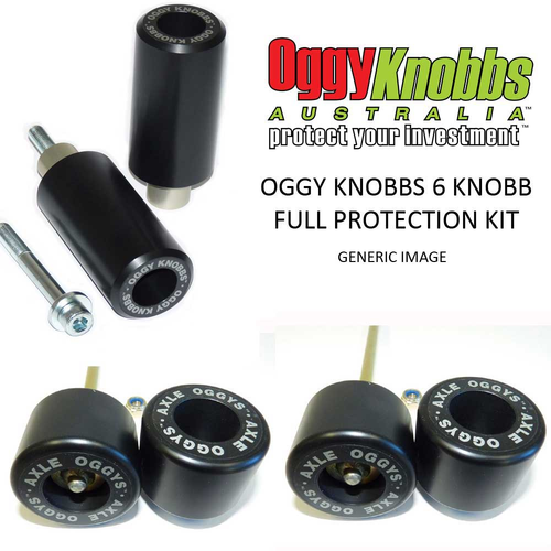 OGGY KNOBBS FRAME & FR AXLE SLIDERS BLACK - HONDA CB600R 24-25'