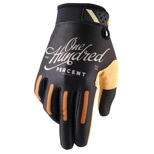 100% RIDEFIT CORPO CLASSIC GLOVES BLACK ORANGE S