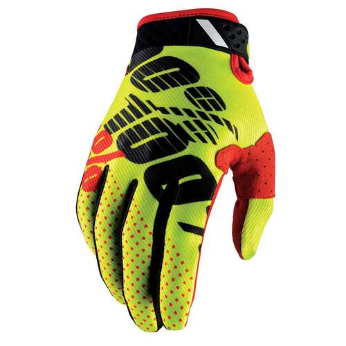 100% RIDEFIT GLOVES YELLOW BLACK S
