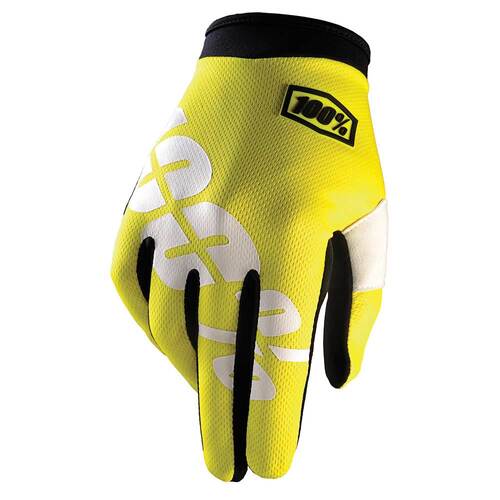 100% ITRACK GLOVES NEON YELLOW S
