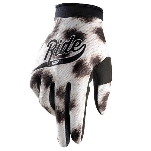 100% ITRACK RIDE GLOVES WHITE BLACK M