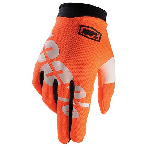 100% ITRACK CAL-TRANS GLOVES ORANGE S