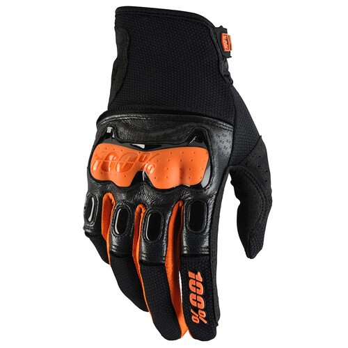 100% DERESTRICTED GLOVES BLACK ORANGE S