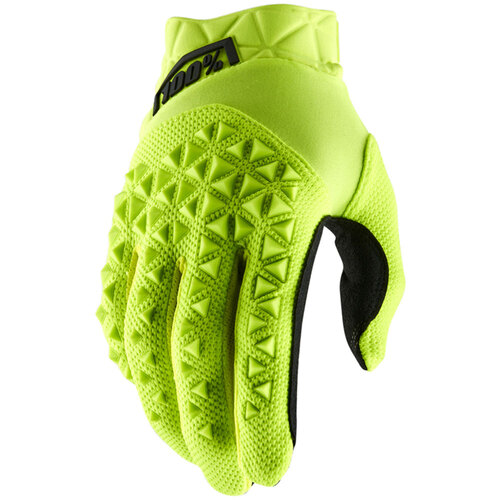 100% AIRMATIC GLOVES FLURO YELLOW BLACK S