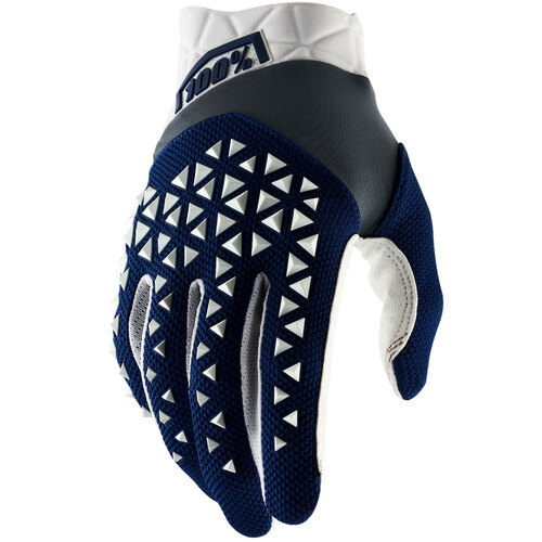100% AIRMATIC GLOVES NAVY WHITE STEEL S