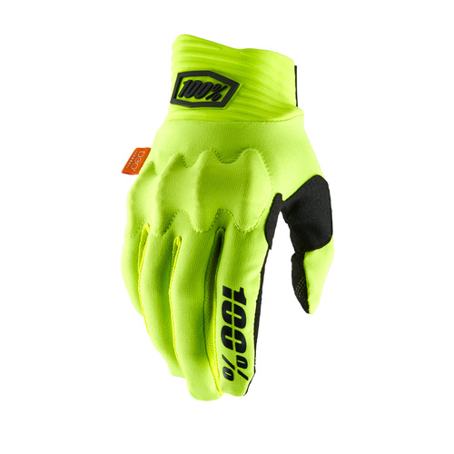 100% COGNITO GLOVES FLURO YELLOW BLACK S