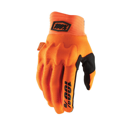 100% COGNITO GLOVES FLURO ORANGE BLACK S