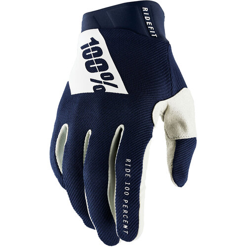 100% RIDEFIT GLOVES NAVY WHITE S