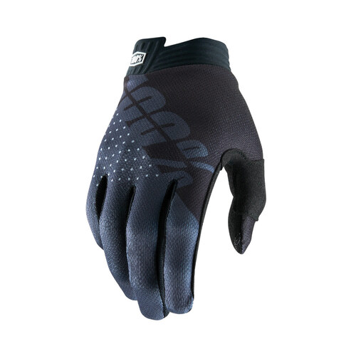 100% ITRACK GLOVES BLACK CHARCOAL M