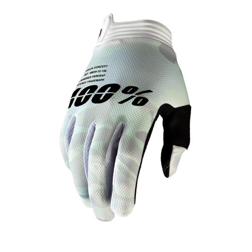 100% ITRACK GLOVES WHITE CAMO S