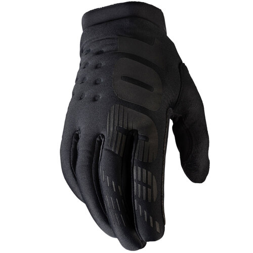 100% BRISKER YOUTH GLOVES BLACK GREY S