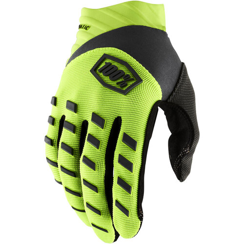 100% AIRMATIC YOUTH GLOVES FLURO YELLOW BLACK S
