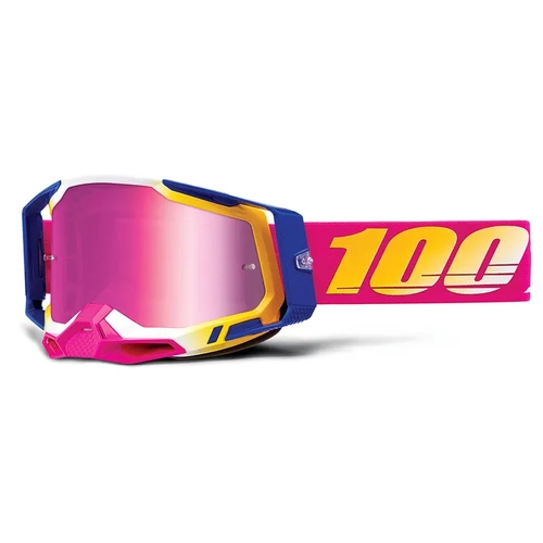 100% RACECRAFT2 GOGGLE MISSION MIRROR PINK LENS