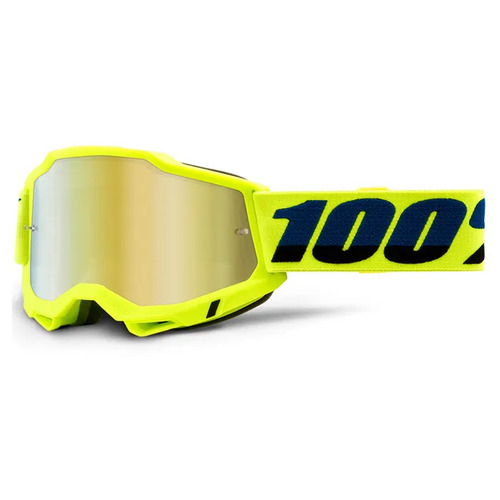 100% ACCURI 2 GOGGLE YELLOW W/ MIRROR GOLD LENS