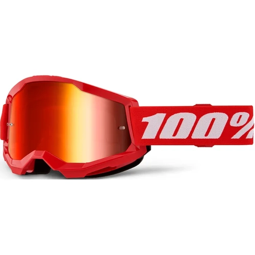 100% STRATA 2 JUNIOR GOGGLE RED - MIRROR RED LENS
