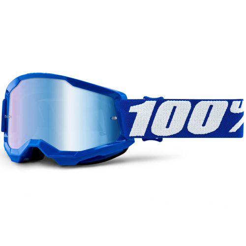 100% Strata2 Youth Goggle Blue Mirror Blue Lens