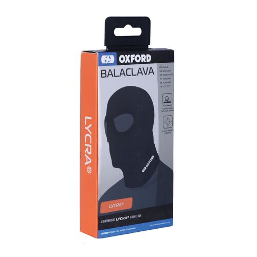 OXFORD LYCRA EYES BALACLAVA BLACK - DUAL EYE PORTS