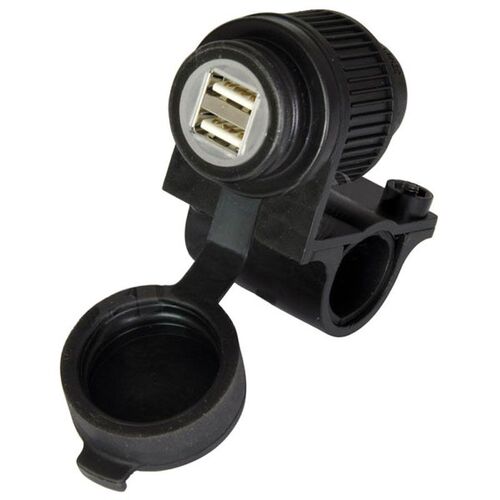 OXFORD USB DUAL SOCKET - HANDLEBAR MOUNT