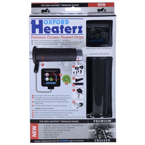 OXFORD HOT GRIPS PREMIUM CRUISER 1in BARS W/ V8 SWITCH
