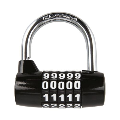 OXFORD 5-DIGIT COMBINATION PADLOCK - BLACK