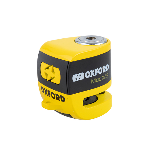 OXFORD MICRO XA5 SCOOTER ALARM DISC LOCK - BLACK YELLOW