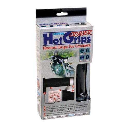 OXFORD HOT GRIPS ESSENTIAL CRUISERS (1 INCH) CHROME SWITCH