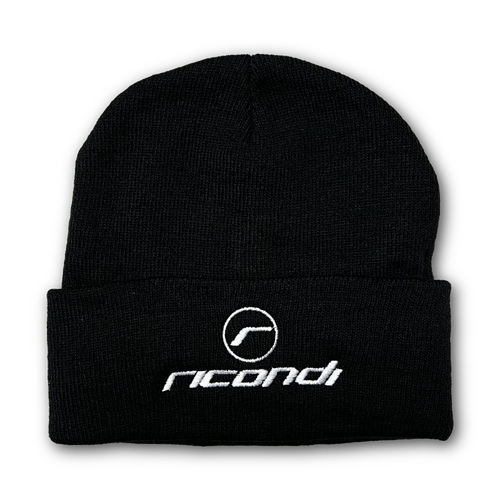 RICONDI KNITTED ACRYLIC BEANIE BLACK