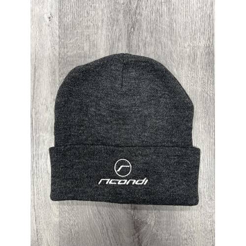 RICONDI KNITTED ACRYLIC BEANIE DARK GREY