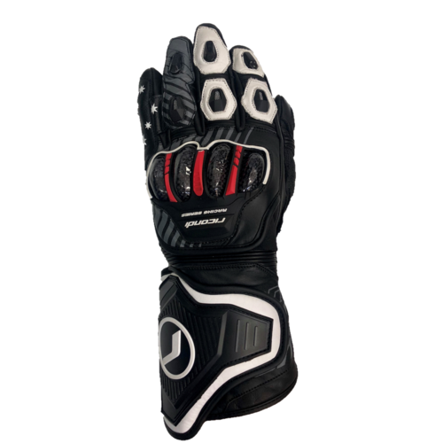 RICONDI RACING SERIES GLOVES BLACK WHITE XS