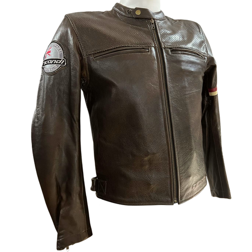 RICONDI THE BRUXNER PERFORATED LEATHER JACKET XS (48)