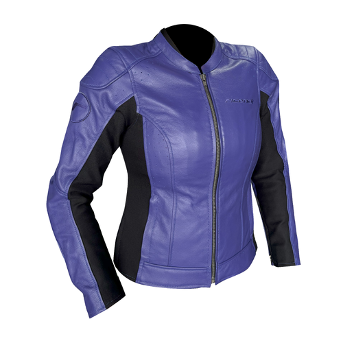 RICONDI LADIES SHELBY LEATHER JACKET ROYAL PURPLE 8