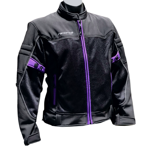 RICONDI LADIES SUMMER SOFTSHELL JACKET BLACK PURPLE 4