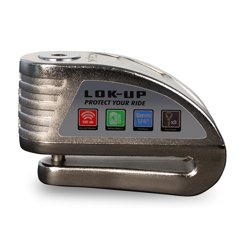 LOK-UP ALARM LOCK 6MM 130DB - SILVER