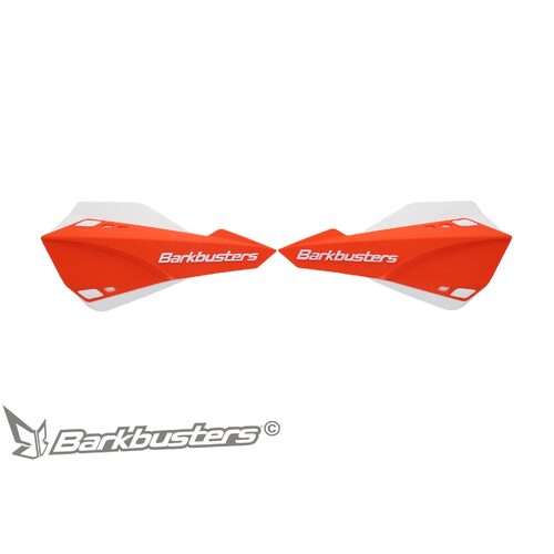 BARKBUSTERS SABRE MX/ENDURO HANDGUARD - ORANGE WHITE (WITH WIND DEFLECTORS)