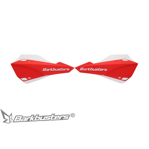 BARKBUSTERS SABRE MX/ENDURO HANDGUARD - RED WHITE (WITH WIND DEFLECTORS)