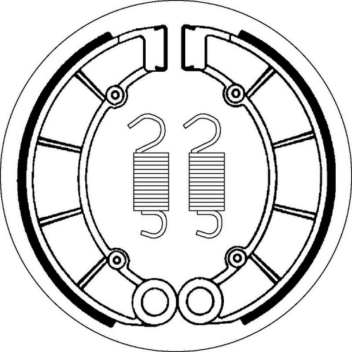 SBS 2027 BRAKE SHOES - WITH SPRINGS