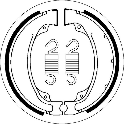 SBS 2055 BRAKE SHOES - WITH SPRINGS