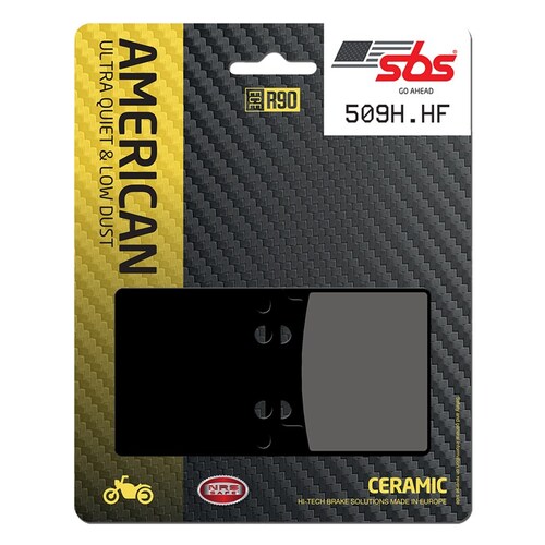 SBS 509H.HF FRONT/REAR PADS - CERAMIC STREET AMERICAN V-TWIN