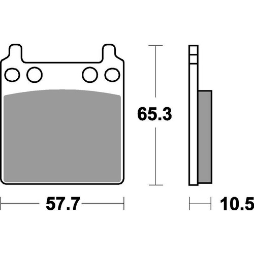 SBS 509HF FRONT/REAR PADS - CERAMIC STREET