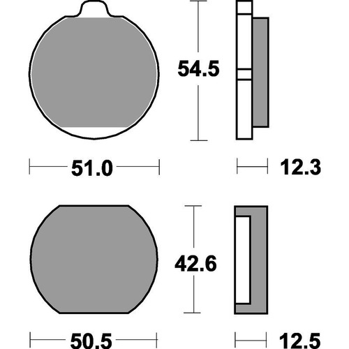 SBS 510HF FRONT/REAR PADS - CERAMIC STREET