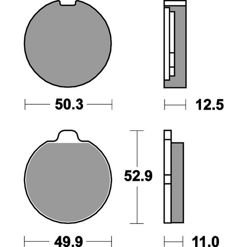 SBS 511HF FRONT PADS - CERAMIC STREET