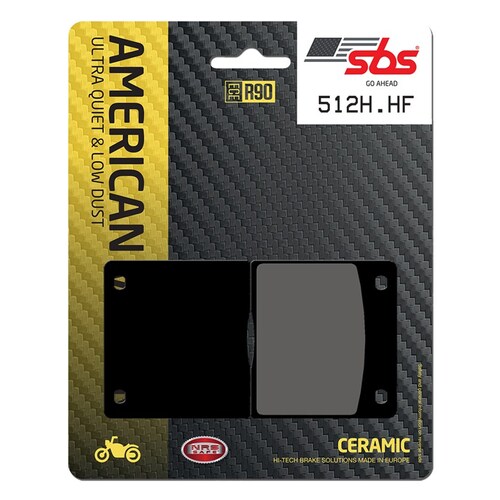SBS 512.H.HF FRONT/REAR PADS - CERAMIC STREET AMERICAN V-TWIN