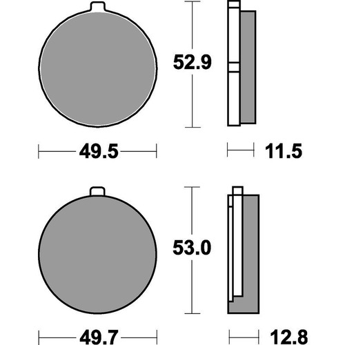 SBS 515HF FRONT/REAR PADS - CERAMIC STREET