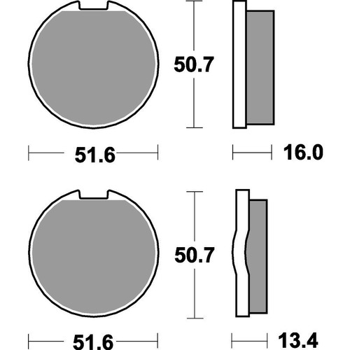 SBS 518HF FRONT/REAR PADS - CERAMIC STREET