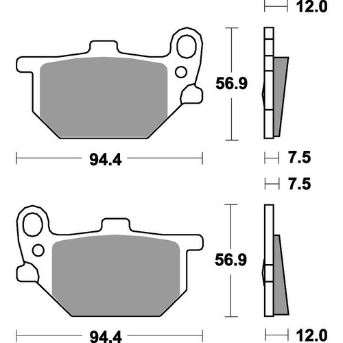 SBS 528HF FRONT/REAR PADS - CERAMIC STREET