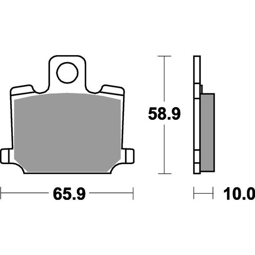 SBS 535HF FRONT/REAR PADS - CERAMIC STREET